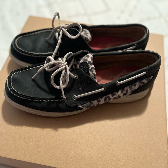 Women's Sperry Leopard Boat Shoes - Picture 1 of 16